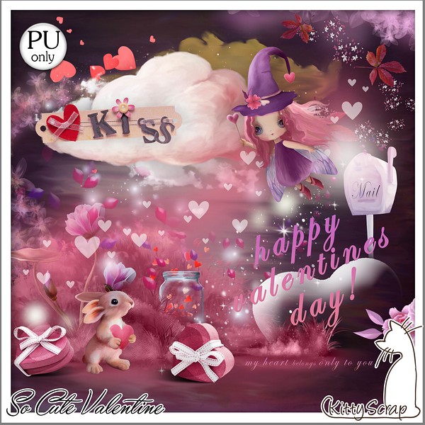 kit so cute valentine by kittyscrap - Click Image to Close