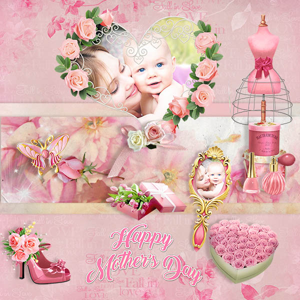 Mini Kit Special mother day by kittyscrap - Click Image to Close