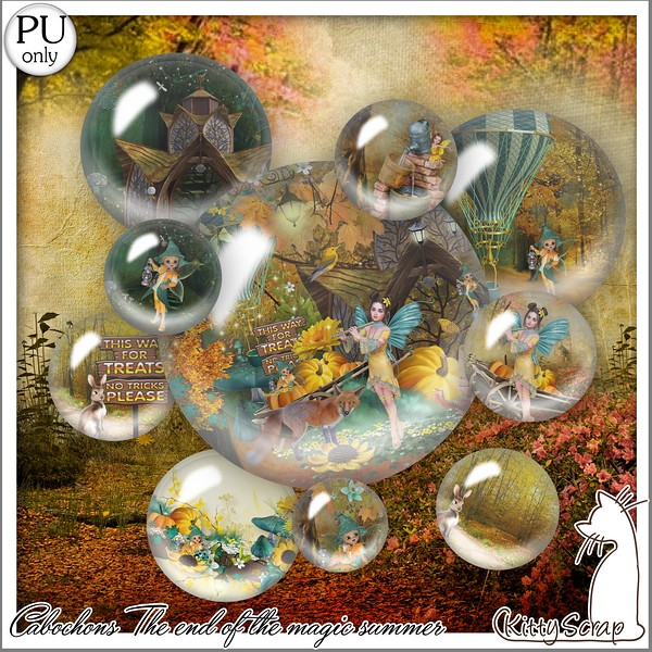 Cabochons the end of the magic summer by kittyscrap - Click Image to Close