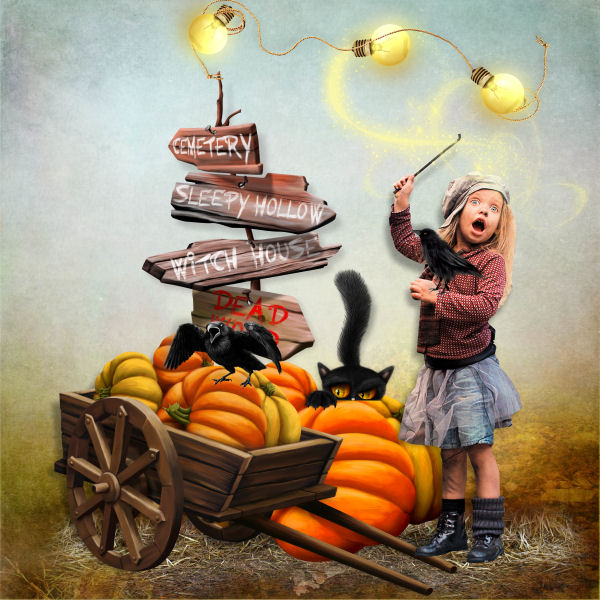 mini kit the season of pumpkins by kittyscrap - Click Image to Close