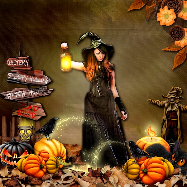 mini kit the season of pumpkins by kittyscrap - Click Image to Close