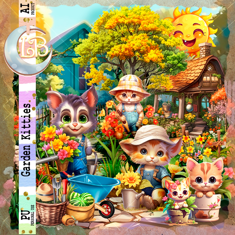 Garden Kitties (TS-PU) - Click Image to Close