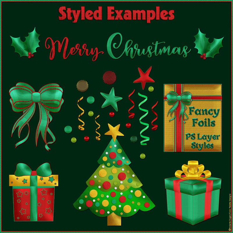 "Fancy Foil" PS Layer Styles (CU4CU) - Click Image to Close
