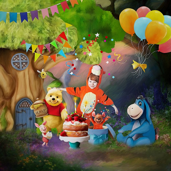 Winnie's Birthday Kit (FS/PU) - Click Image to Close