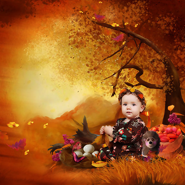 Funny Autumn Hedgehogs Kit (FS/PU) - Click Image to Close