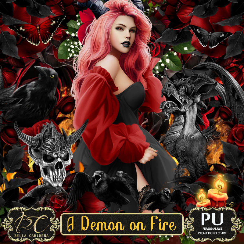 A Demon on Fire (TS-PU) - Click Image to Close