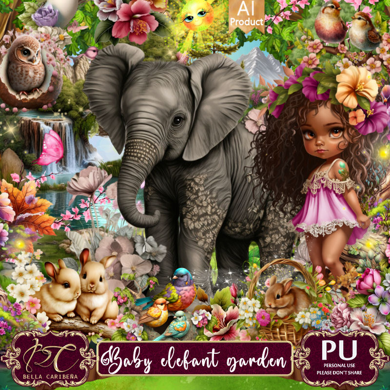 My Baby Elefant Garden (TS-PU) - Click Image to Close