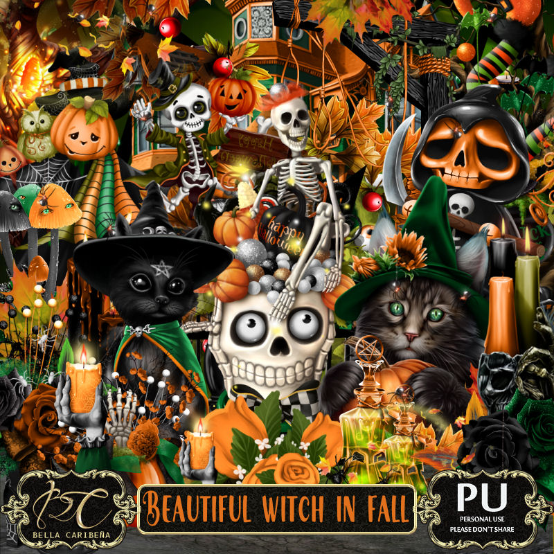 Beautiful Witch in Fall (TS-PU) - Click Image to Close