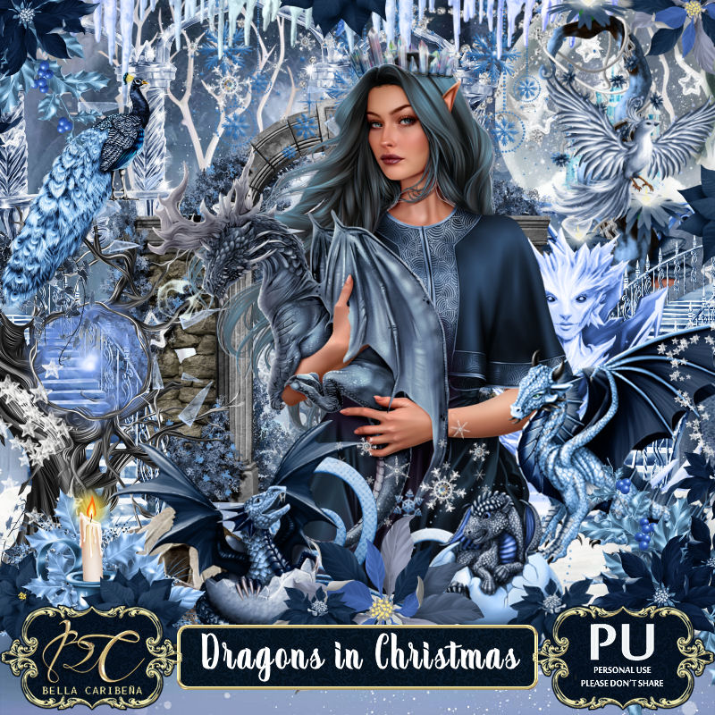 Dragons on Christmas (TS-PU) - Click Image to Close