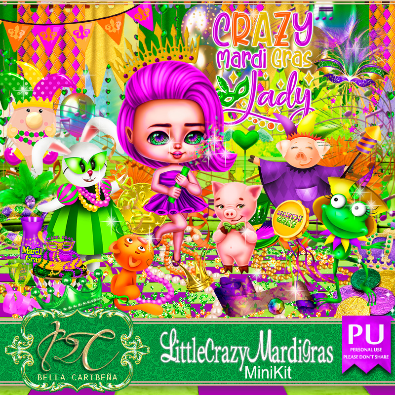Little Crazy Mardi Gras (TS_PU) - Click Image to Close