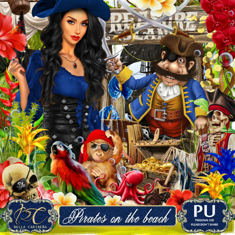 Pirates on the Beach (TS-PU) - Click Image to Close