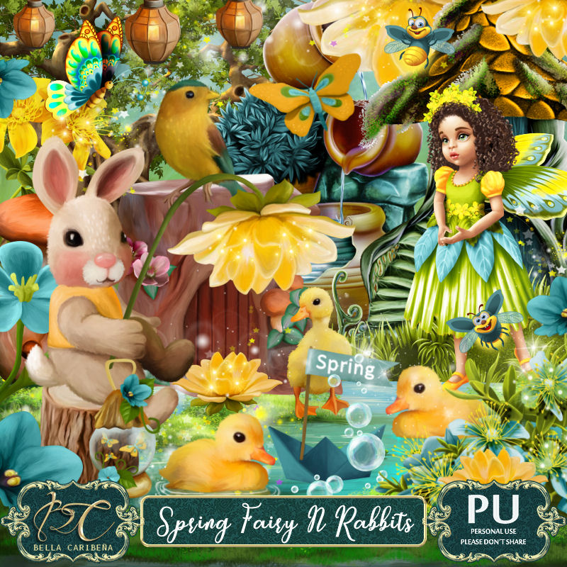 Spring Fairy N Rabbits (TS-PU) - Click Image to Close