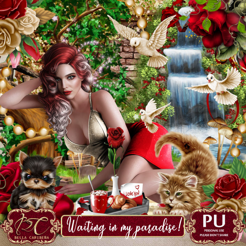 Waiting in my Paradise (TS-PU) - Click Image to Close