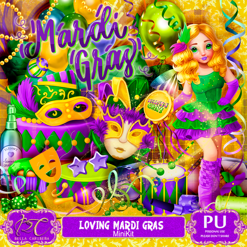 Loving Mardi Gras (TS-PU) - Click Image to Close