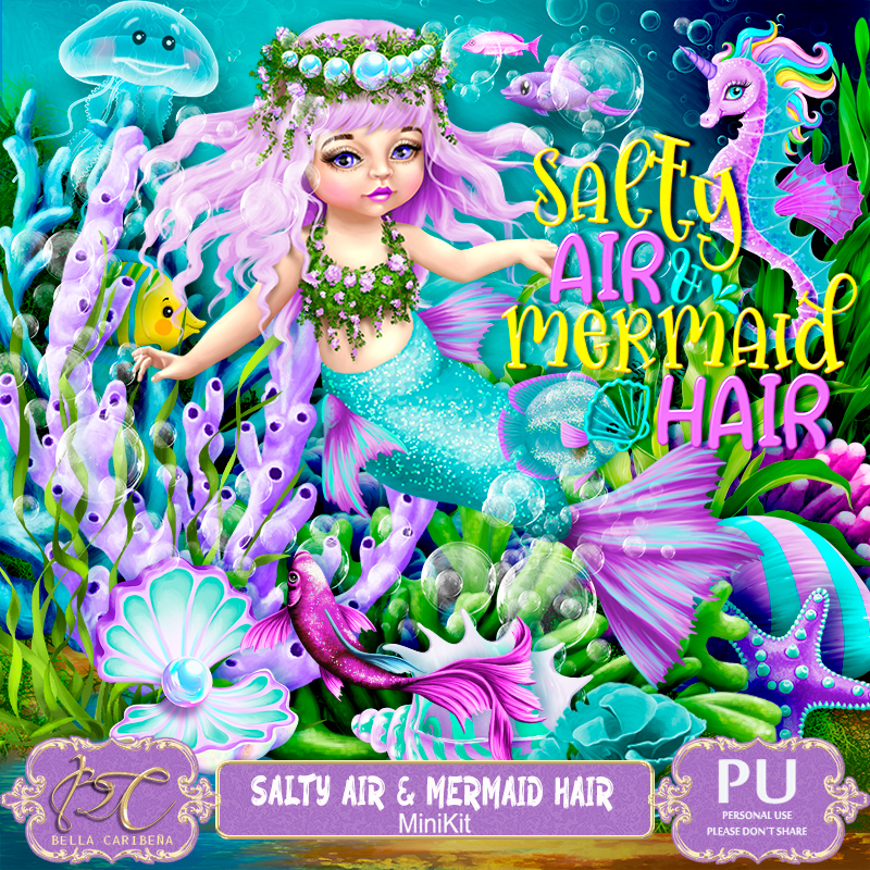 Salty air mermaid hair (TS-PU) - Click Image to Close