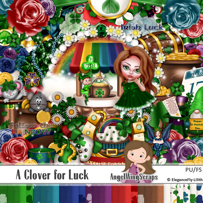 A Clover for Luck Page Kit (FS/PU) - Click Image to Close