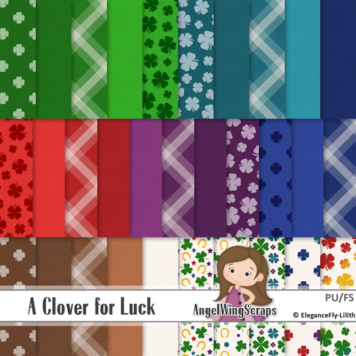 A Clover for Luck Page Kit (FS/PU) - Click Image to Close