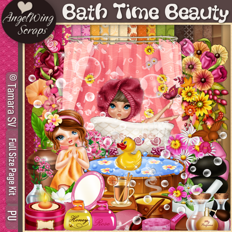 Bath Time Beauty Page Kit (FS/PU) - Click Image to Close