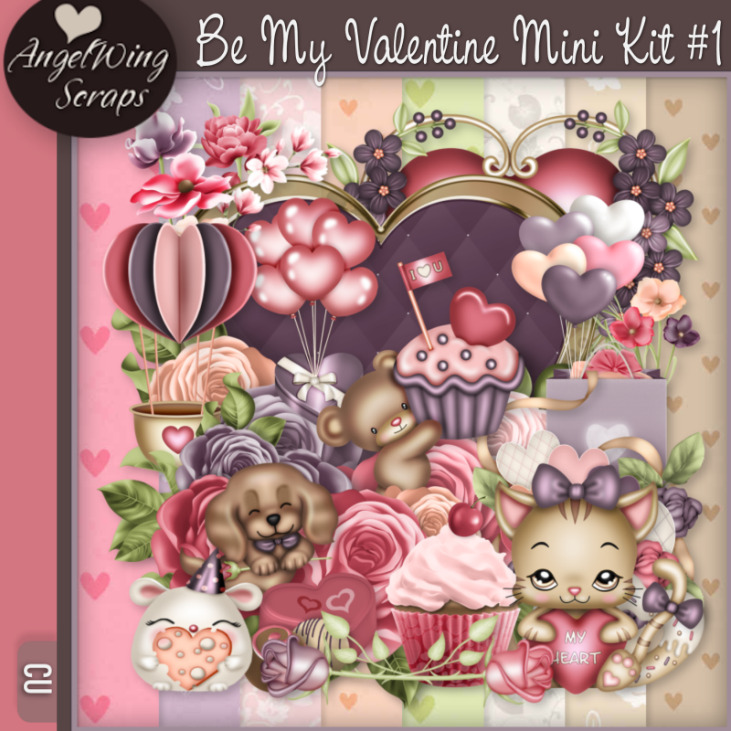 Be My Valentine Mini Kit (CU/FS) - Click Image to Close