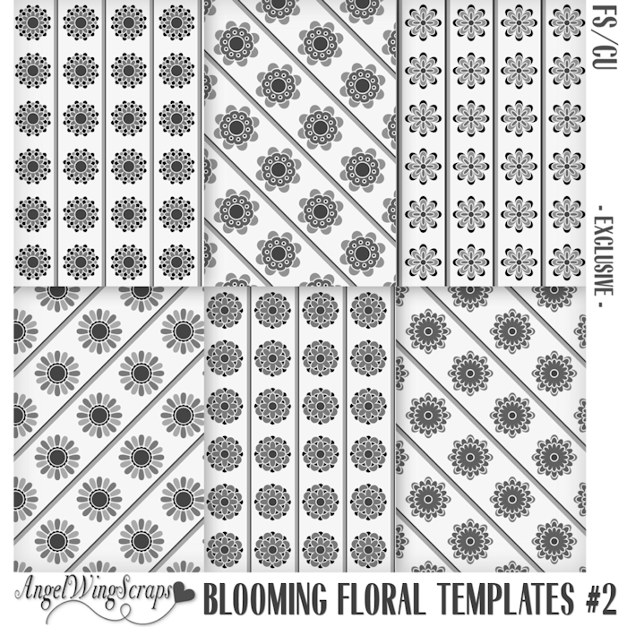 Blooming Florals Templates #2 (FS/CU) - Exclusive - Click Image to Close