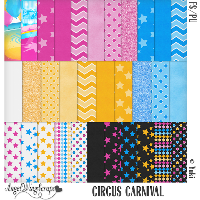 Circus Carnival Page Kit (FS/PU) - Click Image to Close