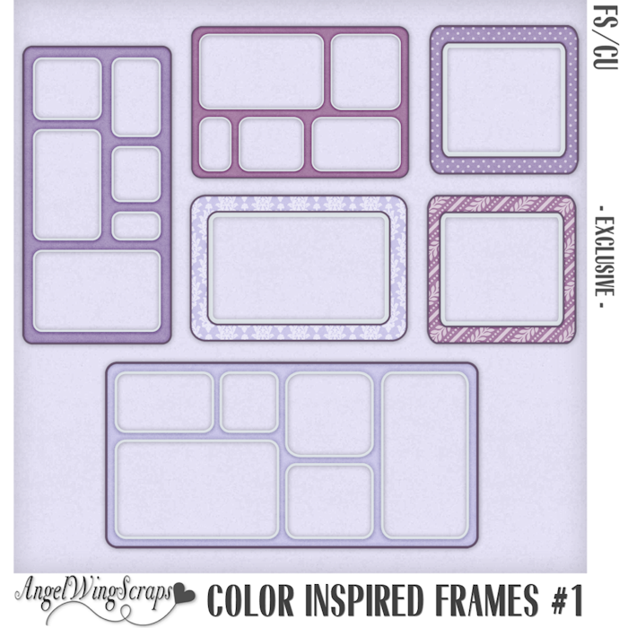 Color Inspired Frames #1 - Exclusive (FS/CU) - Click Image to Close