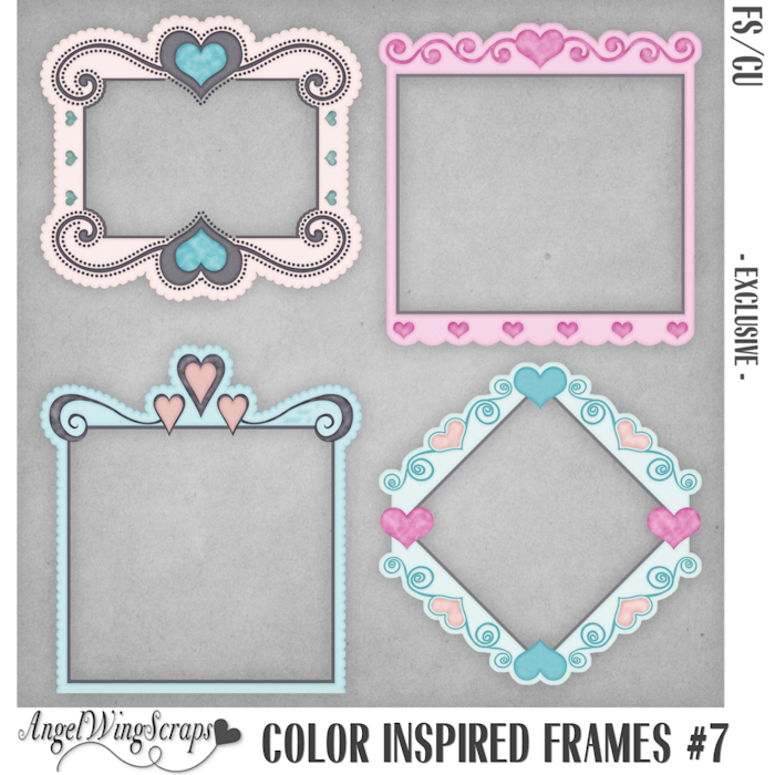 Color Inspired Frames #7 - Exclusive (FS/CU) - Click Image to Close