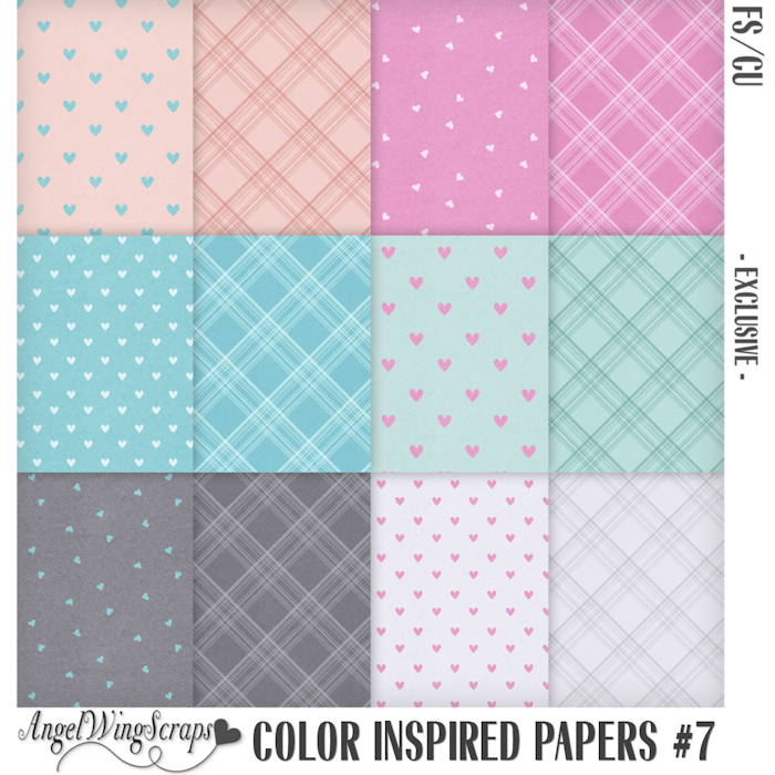 Color Inspired Papers #7 - Exclusive (FS/CU) - Click Image to Close