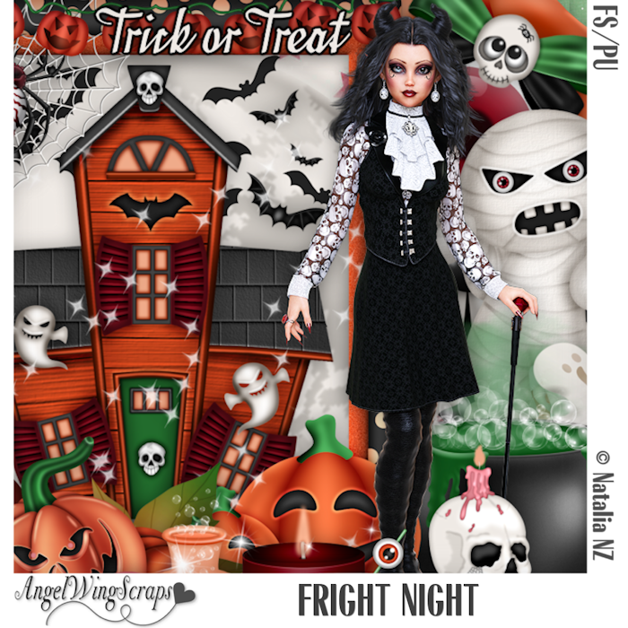 Fright Night Page Kit (FS/PU) - Click Image to Close