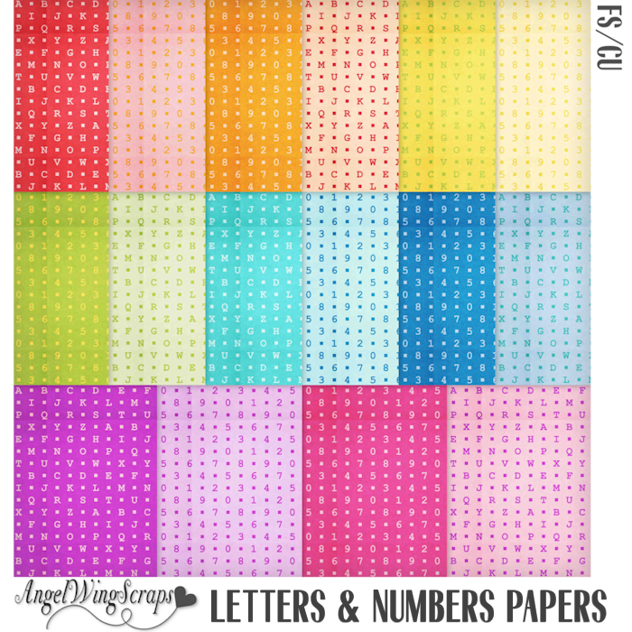 Letters & Numbers Papers (FS/CU) - Click Image to Close