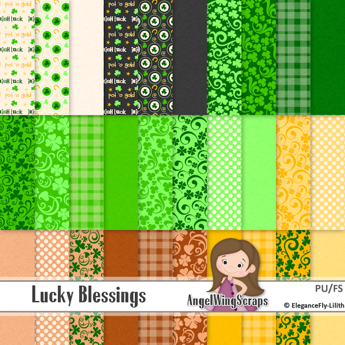 Lucky Blessings Page Kit (FS/PU) - Click Image to Close