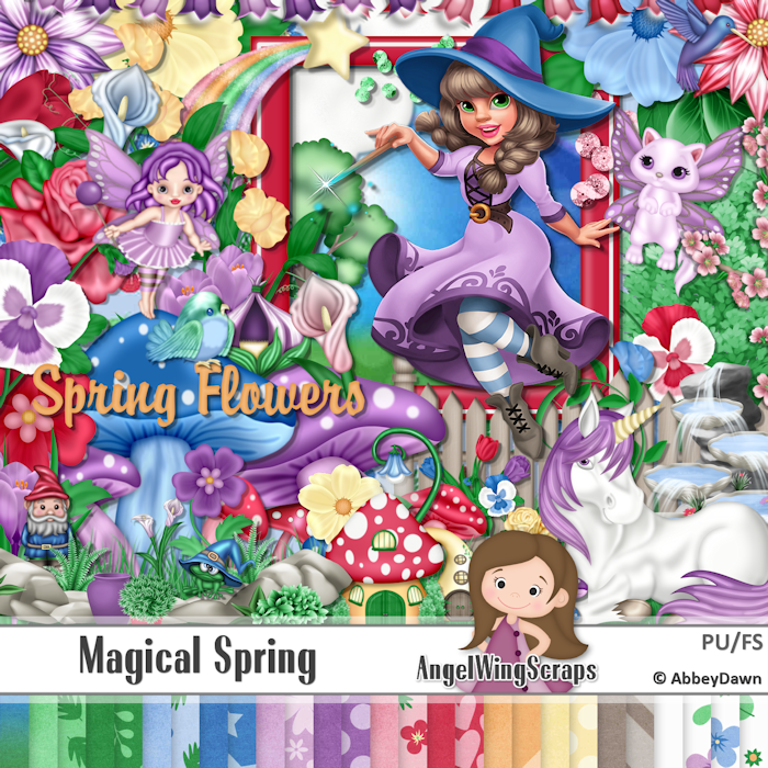 Magical Spring Page Kit (FS/PU) - Click Image to Close