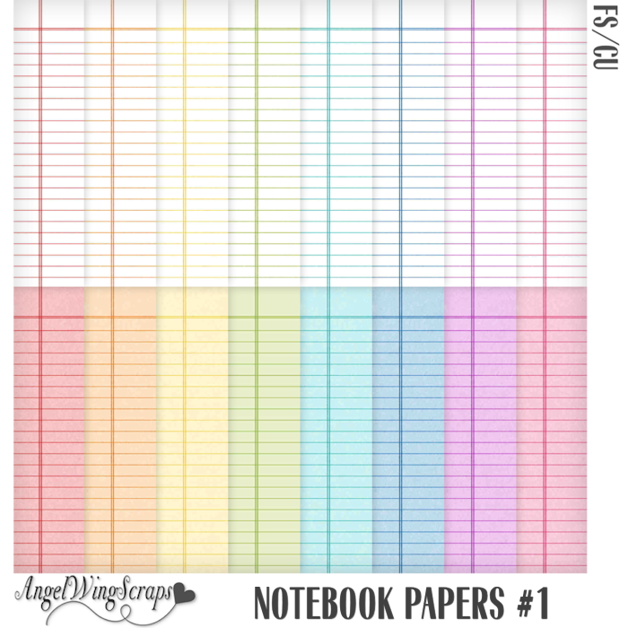 Notebook Papers #1 (FS/CU) - Click Image to Close