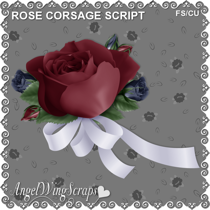 Rose Corsage Script (FS/CU) - Click Image to Close