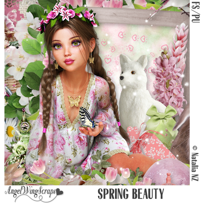 Spring Beauty Page Kit (FS/PU) - Click Image to Close