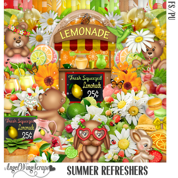 Summer Refreshers Page Kit (FS/PU) - Click Image to Close