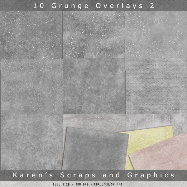 10 Grunge Overlays 2 (FS/CU4CU) - Click Image to Close