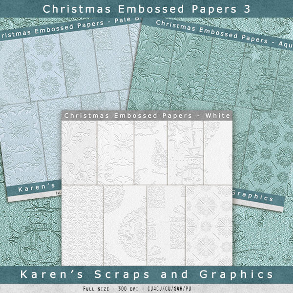 Christmas Embossed Papers 3 (FS/CU4CU) - Click Image to Close