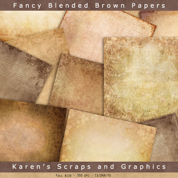 Fancy Blended Brown Papers (FS/CU4CU) - Click Image to Close