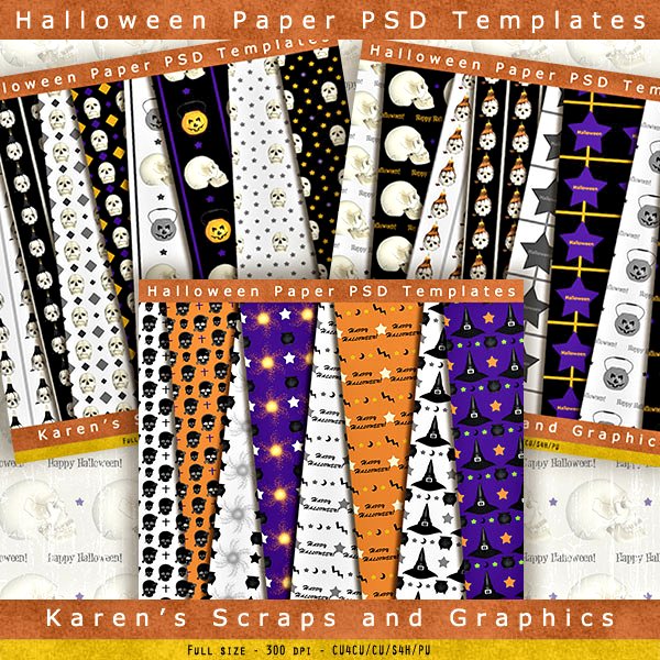 Halloween Paper Layered Templates (FS/CU4CU) - Click Image to Close