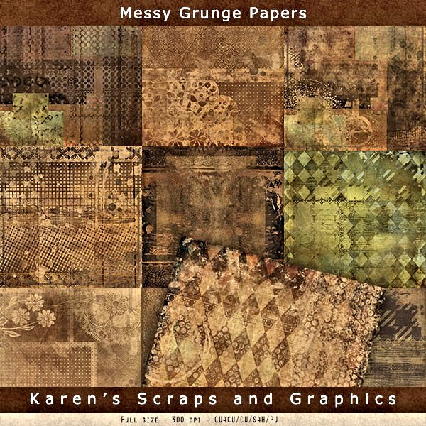 Messy Grunge Papers (FS/CU4CU) - Click Image to Close