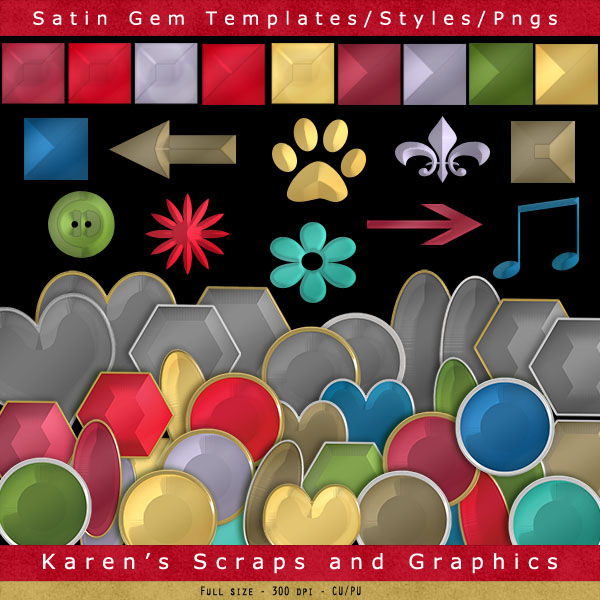 Satin Gems Photoshop Styles & Templates (CU4CU) - Click Image to Close