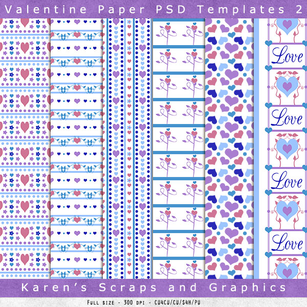 Valentine Paper Layered Templates 2 (FS/CU4CU) - Click Image to Close