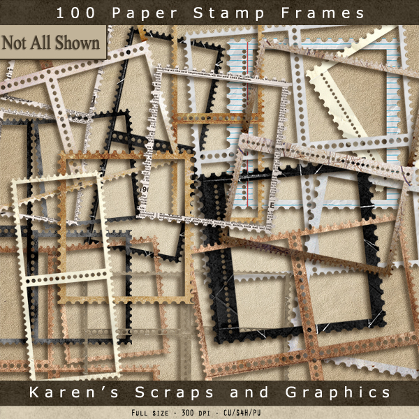 100 Stamp Frames (FS/CU) - Click Image to Close