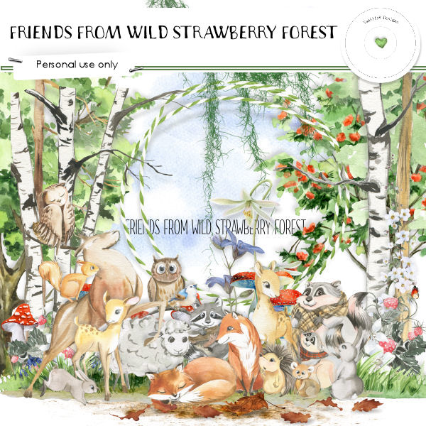 Friends from wild strawberry forest - Click Image to Close