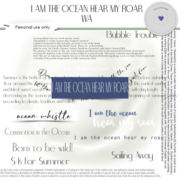 I am the ocean hear my roar - Click Image to Close