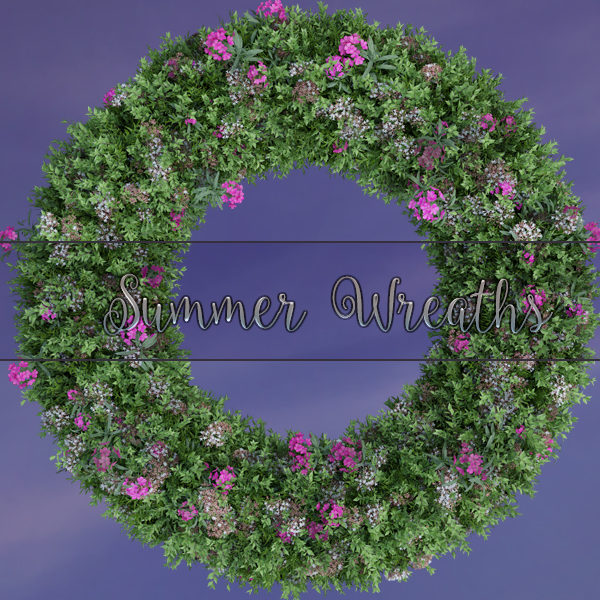 Summer Wreaths clipart (FS/CU) - Click Image to Close