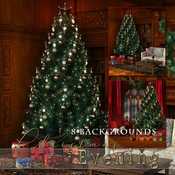 Christmas Evening backgrounds (FS/CU) - Click Image to Close