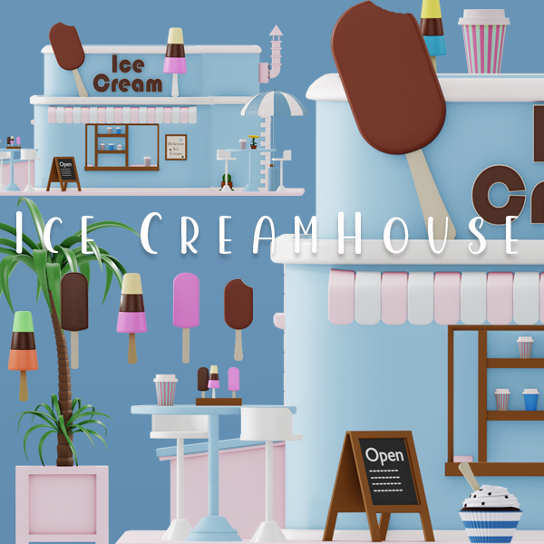 Ice Creame House clipart (FS/CU) - Click Image to Close