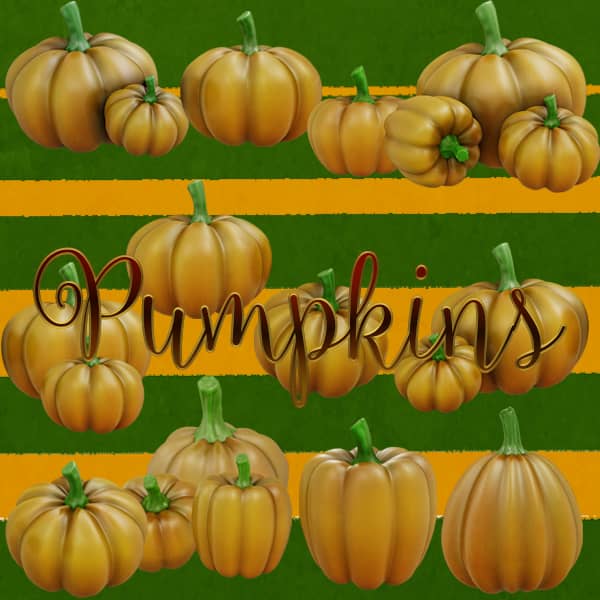 Pumpkins clipart (FS/CU) - Click Image to Close